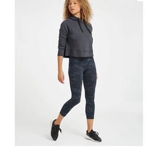 SPANX High-Rise Black Camo Cropped Leggings Look at Me Now